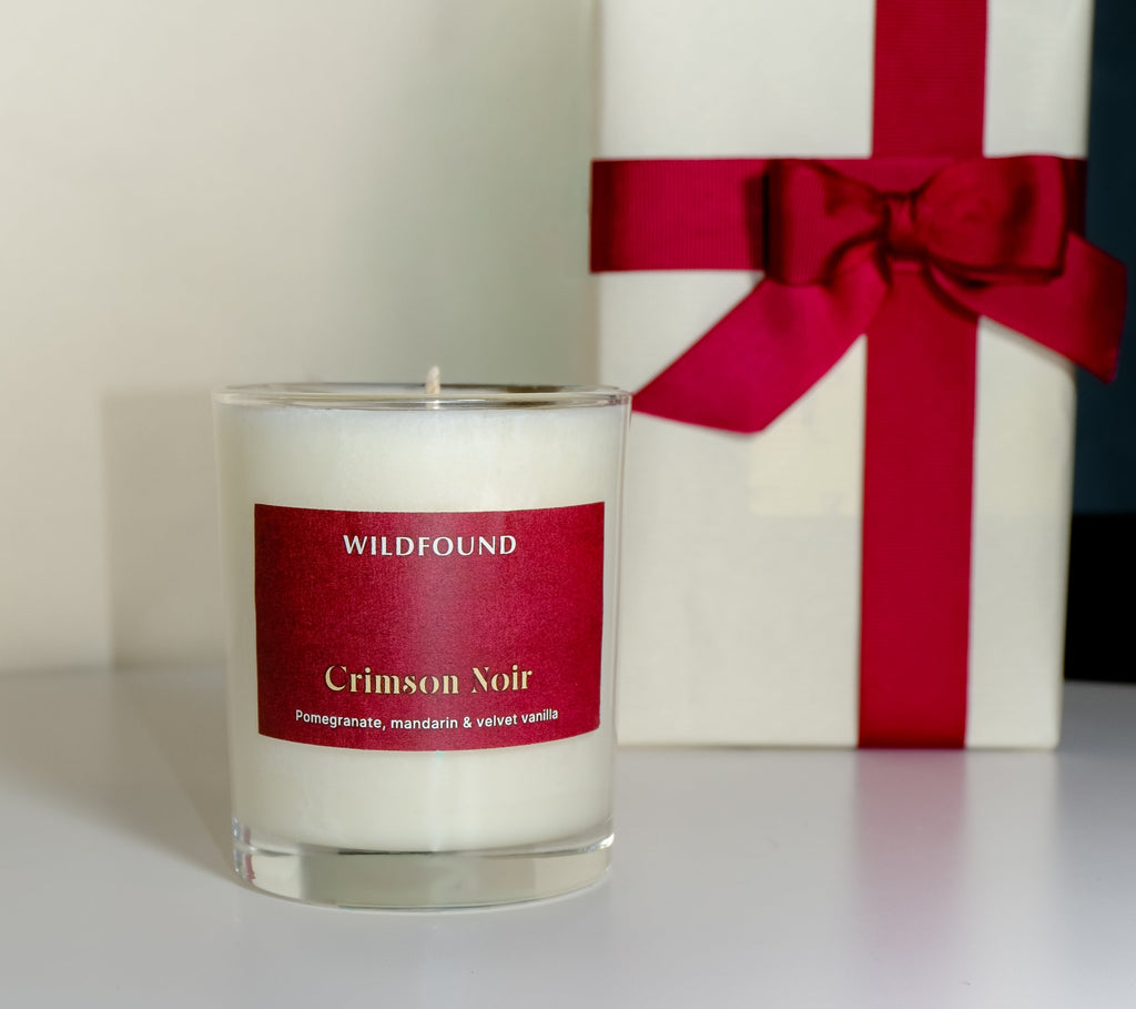 Crimson Noir Christmas Set (Candle, Melts & Matches) - Wildfound Christmas Set - Crimson Noir Christmas Set (Candle, Melts & Matches)