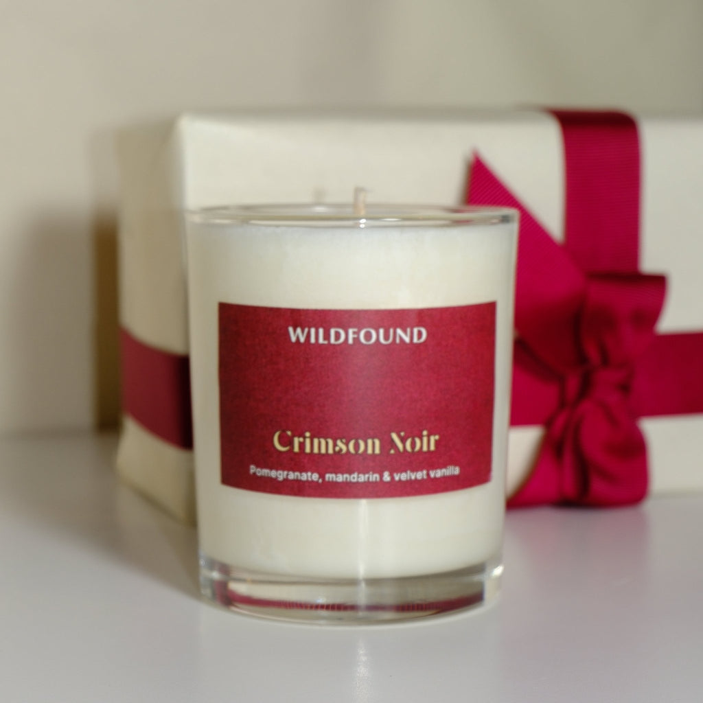Crimson Noir Christmas Set (Candle, Melts & Matches) - Wildfound Christmas Set - Crimson Noir Christmas Set (Candle, Melts & Matches)